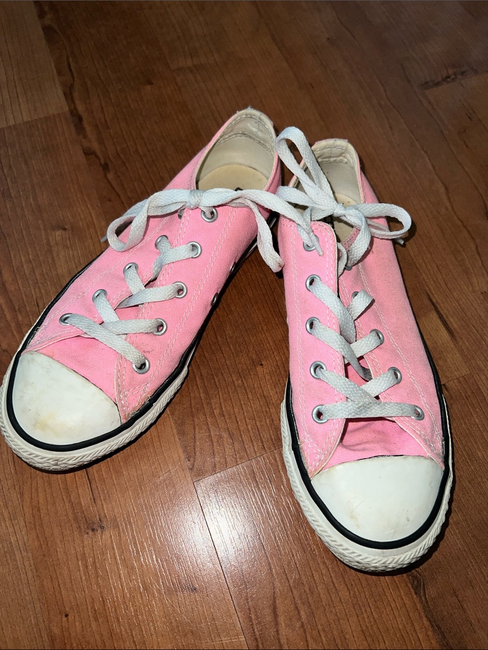 Converse Pink Canvas Low-Top Sneakers